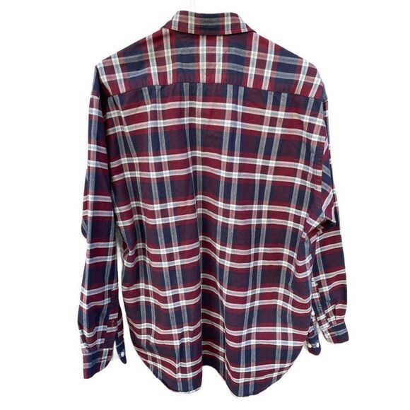 Tommy Hilfiger size L plaid 100% cotton button front. - Picture 2 of 5